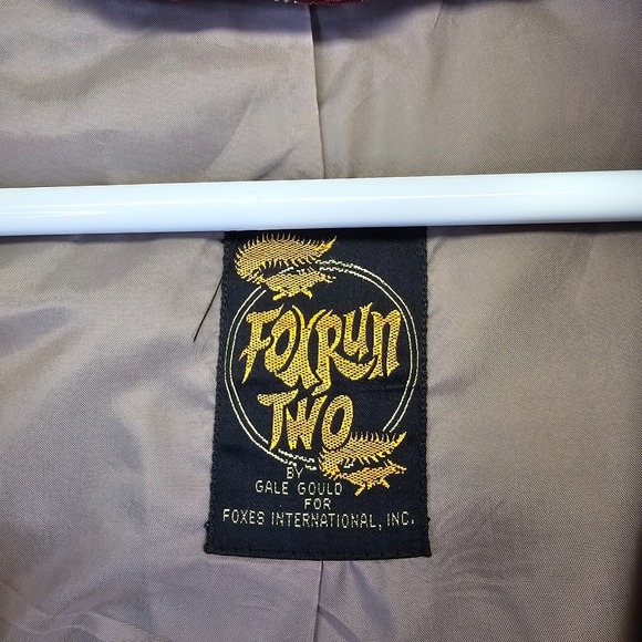 Vintage Foxrun Spring Light Trench Coat Womens L Pleated Professor Academia - Picture 4 of 16